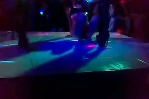 A boring night in the club is spiced up with this lesbie show