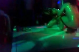 A boring night in the club is spiced up with this lesbie show