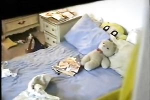 Hot hot honey caught masturbating in her room with her vibrator