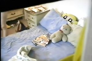 Hot hot honey caught masturbating in her room with her vibrator