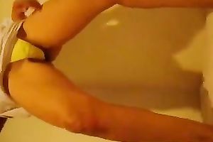 My slender girlfriend is damn proud of her bald snatch