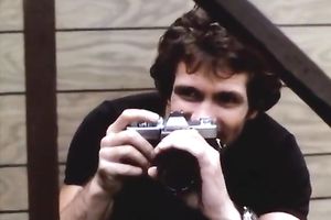 Blonde sweetheart and small brunette hair share a sex-toy on the couch