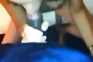 Insatiable British whore is engulfing on my chocolate shlong like a boss