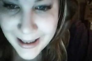 Webcam clip with my breasty ex GF kneading her natural tits