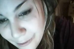 Webcam clip with my breasty ex GF kneading her natural tits
