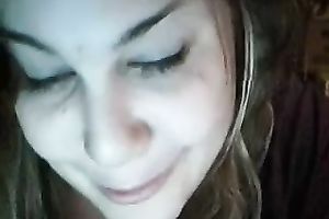 Webcam clip with my breasty ex GF kneading her natural tits