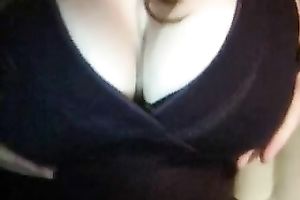 Webcam clip with my breasty ex GF kneading her natural tits