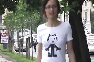 Just a slender Russian playgirl Oksana makes her jeans moist