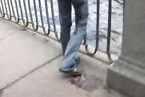 Just a slender Russian playgirl Oksana makes her jeans moist