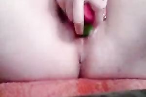 Homemade solo with my ex GF toying her pierced snatch