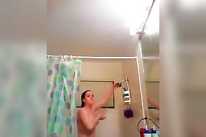 My GF allows me to film her during the time that washing in the shower