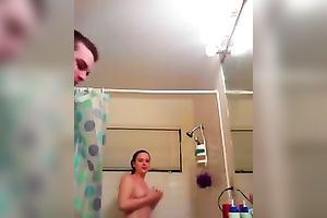 My GF allows me to film her during the time that washing in the shower