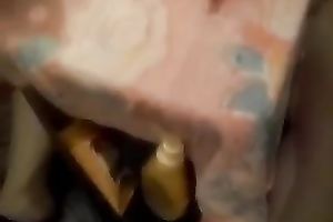 Busty amateur white bitch clamps her delicate nipples with cloth pins