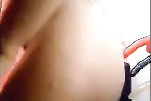 Amazing livecam solo with a huge-breasted gal playing with her wobblers