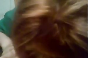 Petite white redhead girlfriend blowing and romping on me