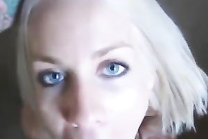 Watch me engulfing a prick and getting a hot facial ejaculation
