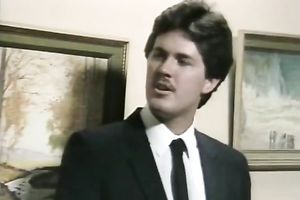 Voracious MILFs gives astonishing double oral in FFM trio retro porn episode