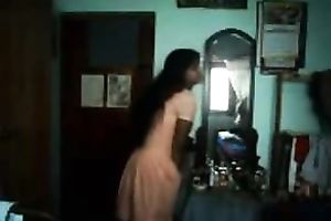 Amateur Indian honey stripping in front of a livecam