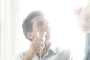 Big dark fellow copulates delicious blond wench in nylons