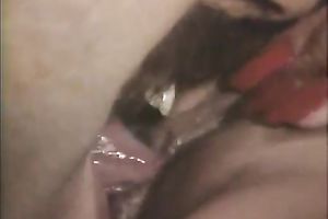 Curly brunette hair strumpet adores to jump on huge jocks