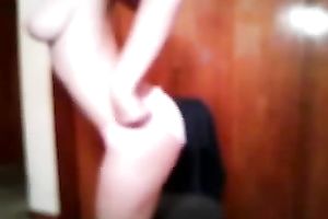 Sexy legal age teenager in glasses get to be proud of her well-proportioned boobies