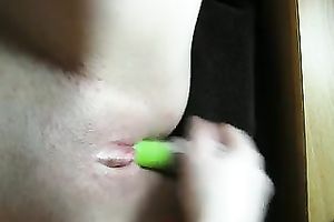 Small recent sex-toy is inserted in the bawdy cleft of my girlfriend