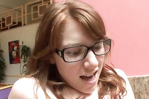 Blonde lesbo legal age teenager licks and finger copulates wet cunny of her GF