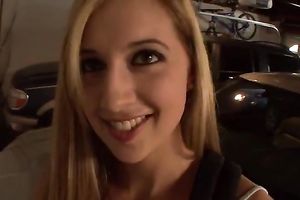 Cute blond legal age teenager receives bare and blows hard jock