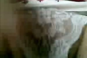 My bulky ex GF pulls her lace belt aside and toys her fur pie