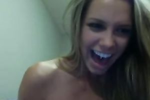 Mind-blowing solo with a marvelous cam golden-haired chick