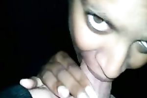 Ebony hooker deepthroats my hard penis until that babe gets a facial