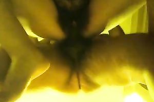 Pleasing my breasty lalin girl amateur wife with greatly bushy fur pie