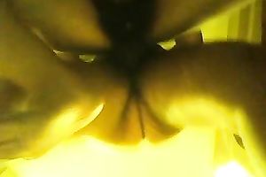 Pleasing my breasty lalin girl amateur wife with greatly bushy fur pie