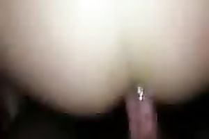 Long shlong of my white hubby penetrates my bumhole