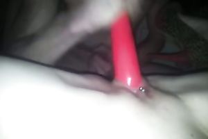 POV movie scene with me toying my wife's soaked bald love tunnel