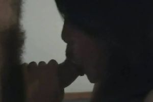 Asian hussy manages to milk a dude's prick in her throat