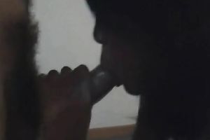 Asian hussy manages to milk a dude's prick in her throat