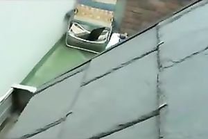 Spying on my cousin whilst this babe masturbates with marital-device outdoor