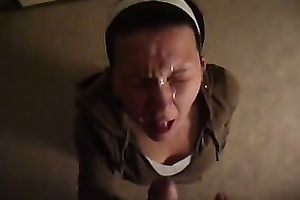 Nice cook jerking from a lustful dark brown legal age teenager and obivously a facial