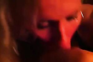 Blonde slut loved to take that massive ramrod in her face hole