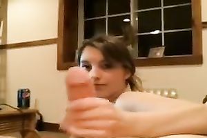 Cute hottie has always enjoyed engulfing her BF's shlong on camera