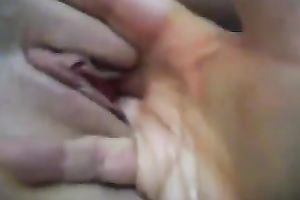 Blonde white white wife on the stool receives her bawdy cleft fingered hard