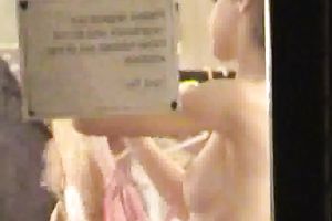 Good looking ballerinas have no idea about the camera in the changing room