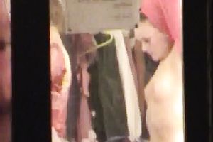 Good looking ballerinas have no idea about the camera in the changing room