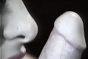 Naughty and kinky dark brown engulfing and jumping on old man's 10-Pounder