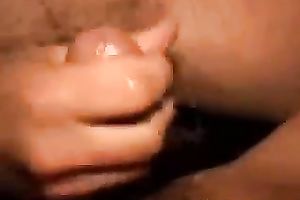 Comely honey with large soaked bazookas masturbates in front of her boyfriend