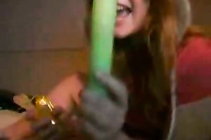 Horny and excited wench with admirable body shows her clitoris