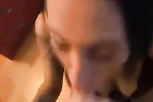 Beautiful and breasty girlfriend with a large load of cream on her face