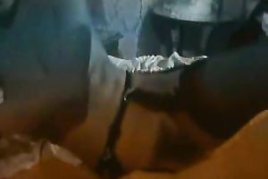 Kinky dark brown in nylons screams loud while being group-fucked