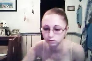 Webcam solo episode with well-endowed teen teasing with her marangos